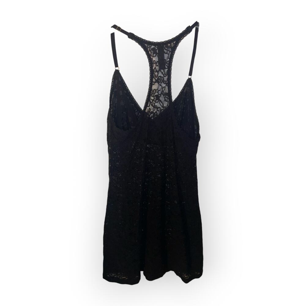 Victoria's Secret THE LACIE chemise camisole top stretchy racerback Sz L EUC